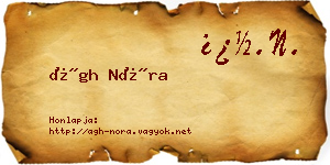Ágh Nóra névjegykártya