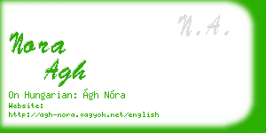 nora agh business card