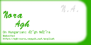 nora agh business card